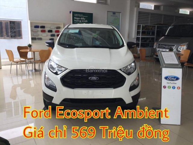 Bán Ford Ecosport Ambitene màu trắng sản xuất năm 2018, hỗ trợ bảo hiểm thân vỏ, gói phụ kiện, L/h: 0963483132