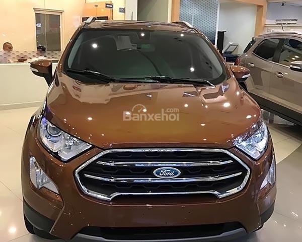 Bán xe Ford EcoSport Titanium 1.0 EcoBoost đời 2018, màu nâu, giá tốt