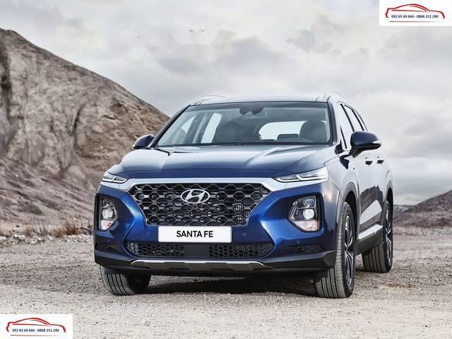 Bán xe Hyundai Santa Fe năm 2018, màu xanh lam