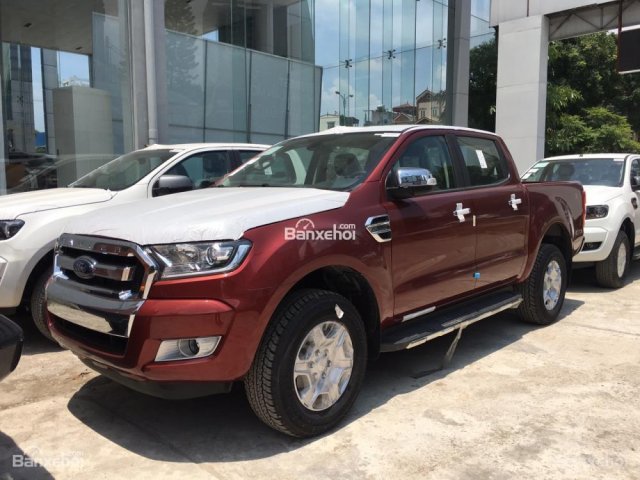 Hải Dương Ford bán Ford Ranger XLT 2.2 MT 2018 màu đỏ mận, giá tốt nhất, hỗ trợ trả góp, LH 0933906119