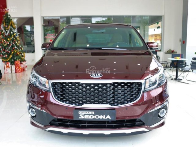 Bán Kia Sedona Dath đời 2018, màu đỏ_Hỗ trợ 90%, giao xe ngay