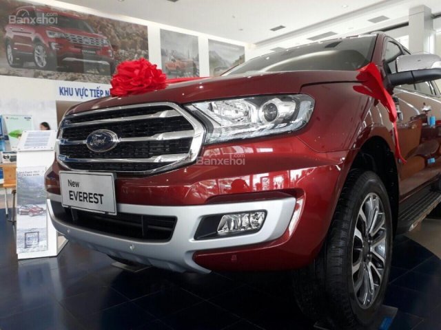 Bán Ford Everest Titanium 4x4 sản xuất 2018, màu đỏ, nhập khẩu hỗ trợ trả góp LH: 0941921742