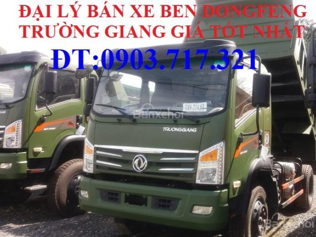 Bán xe ben DongFeng Trường Giang 6T9 thùng to, cầu lớn