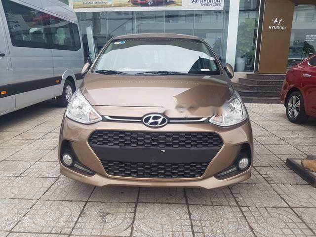 Bán ô tô Hyundai Grand i10 năm 2018, màu nâu, giá 370tr