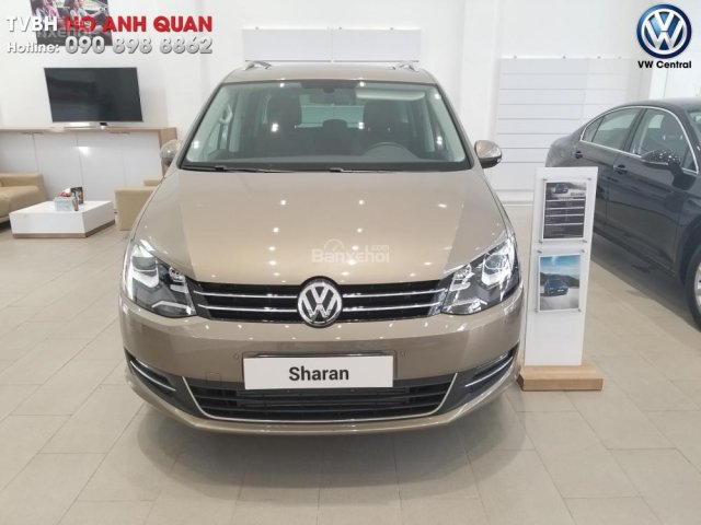 Bán Volkswagen Sharan màu đồng - xe gia đình cao cấp, nhập khẩu Châu Âu, hỗ trợ trả góp 90%, hotline 090.898.8862