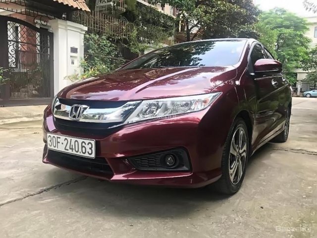 Bán Honda City sản xuất 2016, màu đỏ mận, số tự động, tên tư nhân biển Hà Nội đẹp