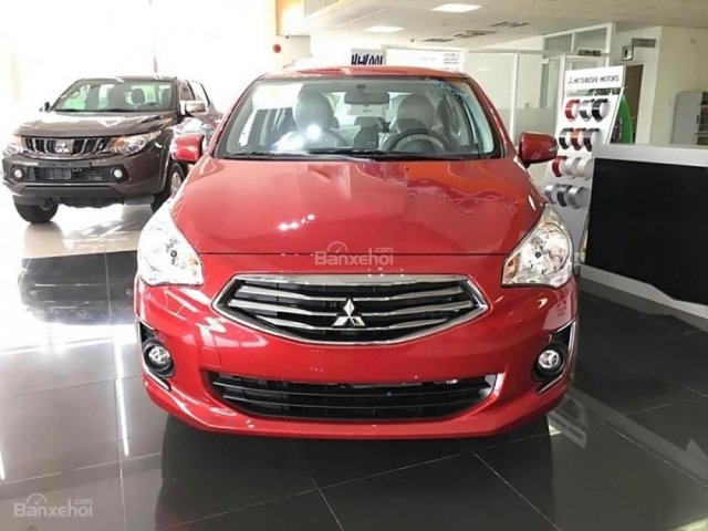 Bán xe Mitsubishi Attrage 1.2 CVT 2018, màu đỏ, nhập khẩu