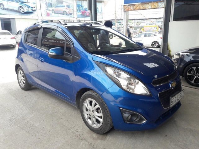 Bán Chevrolet Spark Ltz 1.0AT, màu xanh Tiger, sản xuất 2014 biển Sài Gòn