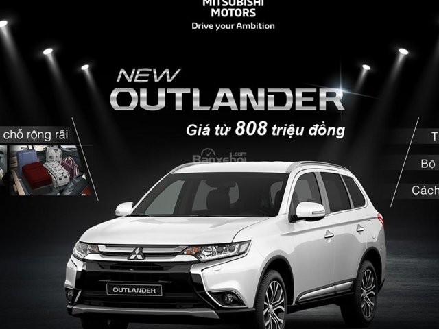 Cần bán xe 7 chỗ Outlander, xe mới 100%, giá 807.5tr, chỉ trả trước 272 triệu