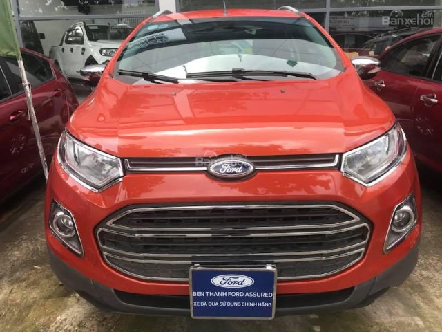 Bán xe Ford EcoSport Titanium 1.5 AT 2015, màu đỏ cam, giá thỏa thuận, hỗ trợ vay ngân hàng hotline: 090.12678.55