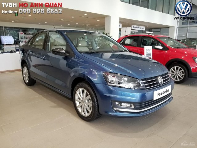 Bán Volkswagen Polo Sedan xanh dương - Sedan hạng B thương hiệu Đức giá tốt. Hotline: 090.898.8862