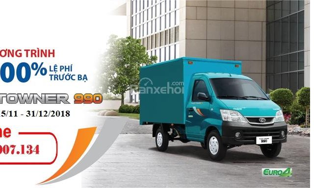 Xe tải Thaco TOWNER990 - KM 100% thuế trước bạ - trả góp - Tp. HCM - 0938.907.134