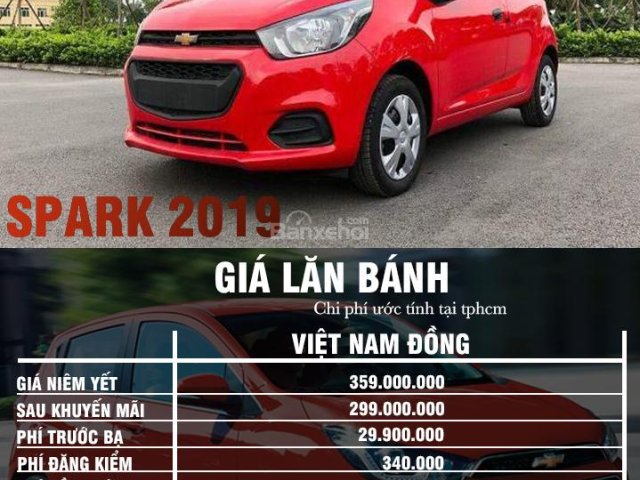 Bán xe Spark 5 chỗ 2018, giá chỉ 299 triệu chỉ có ở cuối năm, trả trước 80tr nhận xe