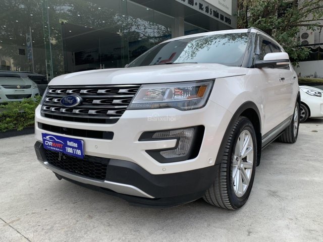 Bán xe Ford Explorer 2.3 Ecoboost 2016, màu trắng, hỗ trợ mua trả góp 70%, LH 0966988860