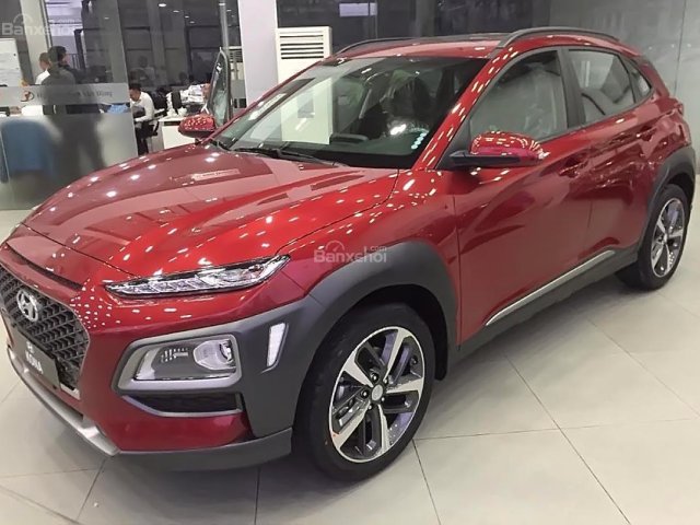 Bán xe Hyundai Kona 1.6 Turbo 2018, màu đỏ, giá chỉ 725 triệu