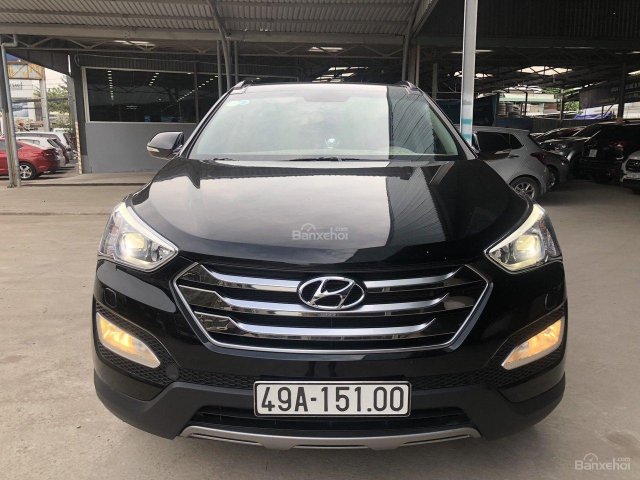 Bán Hyundai Santafe 4WD 2.4AT máy xăng màu đen VIP số tự động 2 cầu sản xuất 2015