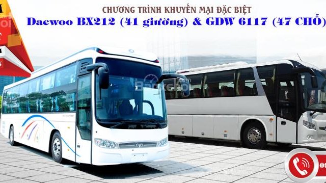 Siêu khuyến mãi cực hấp dẫn cho xe khách giường nằm Daewoo BX212 (41 giường)