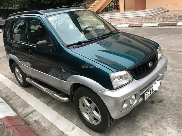 Bán xe Daihatsu Terios MT 4WD 1.3 đời 2003, máy xăng 2 cầu điện, màu xanh dưa, biển HN, tên tư nhân