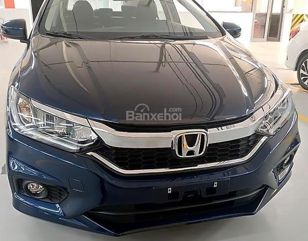 Bán ô tô Honda City 1.5TOP sản xuất năm 2018, màu xanh lam0