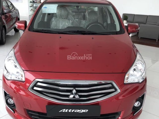 Bán Mitsubishi Attrage đời 2019, màu đỏ, nhập khẩu nguyên chiếc, hỗ trợ vay 80%0