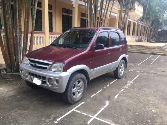 Bán xe Daihatsu Terios MT 4WD 1.3 đời 2004, máy xăng 2 cầu điện, màu đỏ, biển HN0