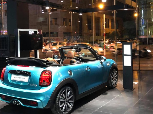 Bán xe Mini Convertible 2019, màu xanh Caribbean Aqua, nhập khẩu nguyên chiếc, giao xe ngay - hỗ trợ vay 80%