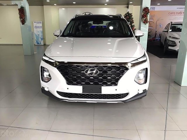 Bán Hyundai Santa Fe 2.2L HTRAC đời 2019, màu trắng