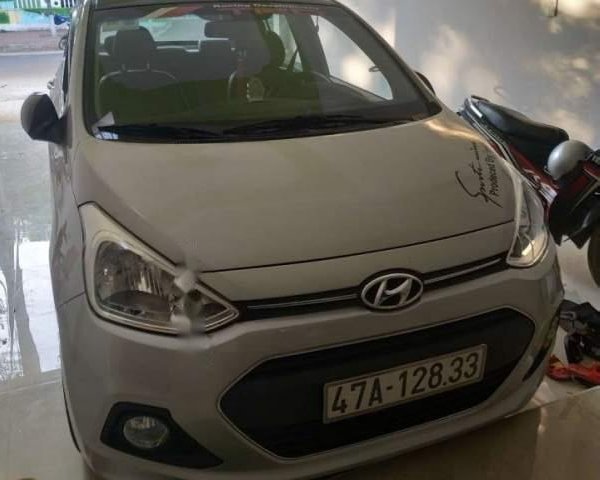 Bán xe Hyundai Grand i10 1.2MT năm 2015, màu bạc, full bản cao cấp