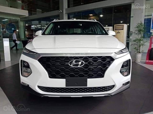 Bán xe Hyundai Santa Fe 2019 màu trắng giao xe ngay0