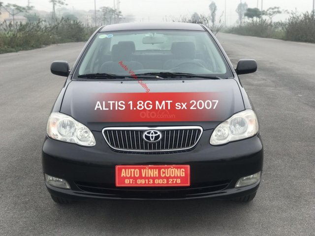 Bán Toyota Corolla altis 1.8G MT đời 2007, màu đen biển TP