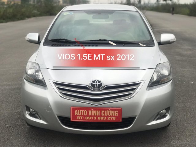 Bán ô tô Toyota Vios 1.5E MT đời 2012, màu bạc