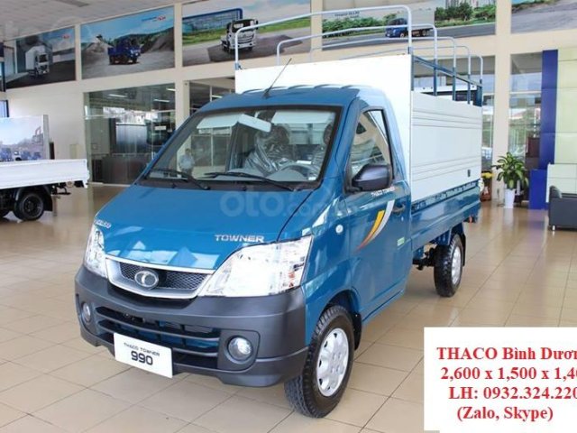 Tặng 100% phí trước bạ xe Towner 990 tải trọng 990kg, thùng dài 2.6 mét - hỗ trợ trả góp, xe tại Bình Dương0