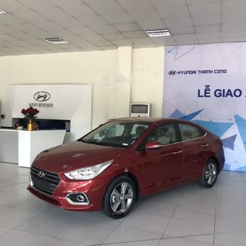 Bán ô tô Hyundai Accent 1.4AT năm sản xuất 2019, màu đỏ, 499tr0