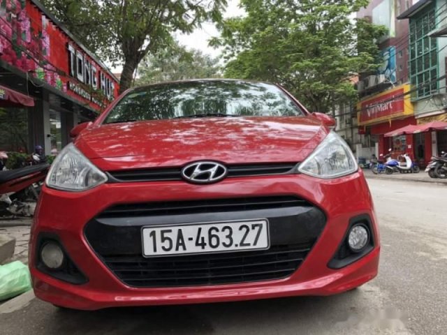 Xe Hyundai Grand i10 sản xuất năm 2015, màu đỏ, xe nhập