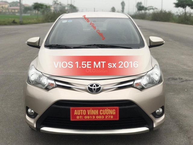 Bán ô tô Toyota Vios 1.5E MT năm sản xuất 2016, biển tỉnh bao hồ sơ