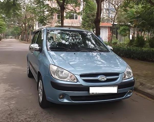 Bán ô tô Hyundai Getz 1.1 MT đời 2008, màu xanh lam, nhập khẩu, gia đình sử dụng từ đầu biển 4 số