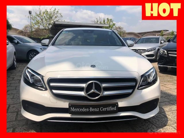 Bán xe Mercedes E250 trắng nội thất đen model 2018, chính hãng, hỗ trợ trả góp ưu đãi - Đủ màu lựa chọn và giao ngay