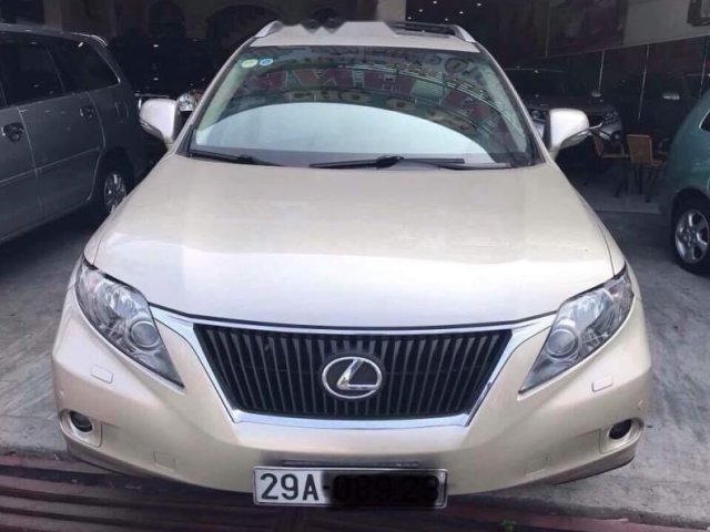 Bán Lexus RX 350 máy xăng, số tự động, 2 cầu, màu vàng cát, sản xuất 2010, đăng ký 2011, nhập khẩu