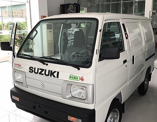 Bán xe Suzuki Carry Blind Van sx 2018, số tay, máy xăng, màu trắng, nội thất màu ghi0