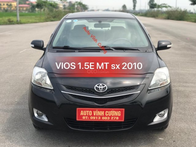 Bán xe Toyota Vios 1.5E MT đời 2010, màu đen0