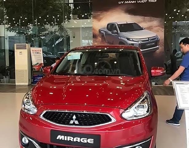 Bán xe Mitsubishi Mirage AT sản xuất năm 2019, màu đỏ, xe nhập0