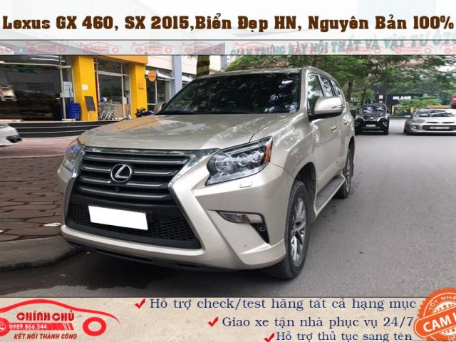 Chính chủ bán Lexus GX 460 đời 2016, màu vàng cát, nội thất kem, biển HN, giá hơn 3 tỷ