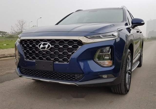 Bán xe Hyundai Santa Fe đời 2019, màu xanh lam