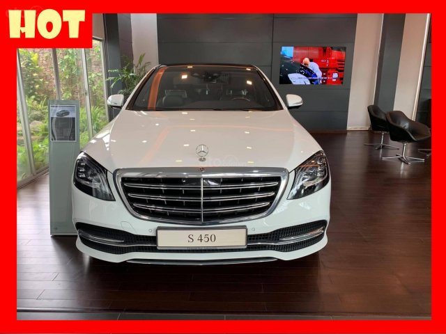 Bán xe Mercedes S450 Luxury trắng nội thất nâu model 2019 chính hãng siêu sang