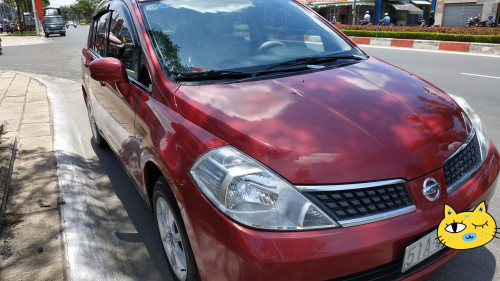 Gia đình bán Nissan Tiida 1.6 AT năm 2008, màu đỏ  0