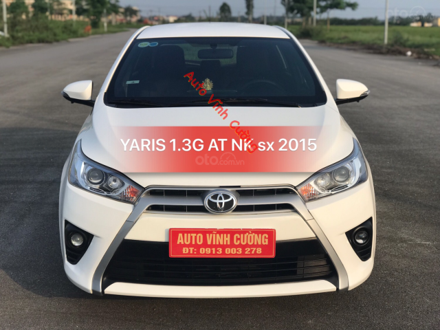 Cần bán xe Toyota Yaris 1.3G AT sản xuất năm 2015, màu trắng, nhập khẩu