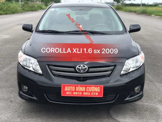 Bán Toyota Corolla 1.6 XLI đời 2009, màu đen, nhập khẩu nguyên chiếc
