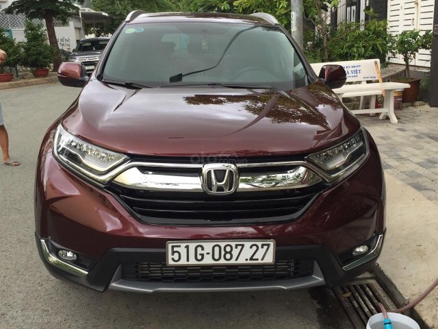 Bán Honda CR-V 1.5G 2018 màu đỏ mận xe đẹp không lỗi đi đúng 11.000km, cam kết chất lượng bao kiểm tra hãng