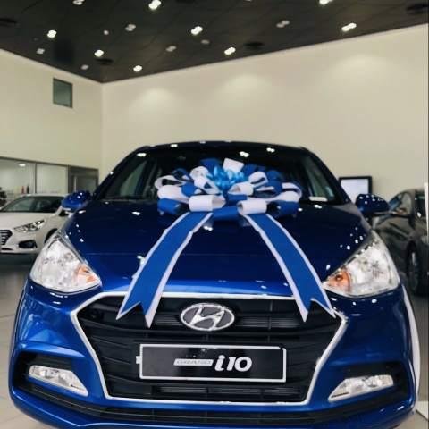 Bán xe Hyundai Grand i10 sản xuất năm 2019, màu xanh lam, 328tr