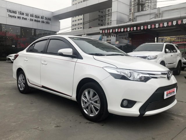 Cần bán xe Toyota Vios 1.5G AT 2017, màu trắng giá cạnh tranh0